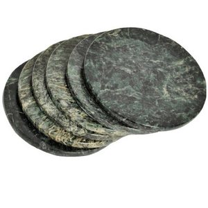 Posavasos de mármol hecho a mano, posavasos de piedra redonda decorativa marrón de mármol, decoración de exportador, regalos, producto a la venta hecho en La India - Product Image 4