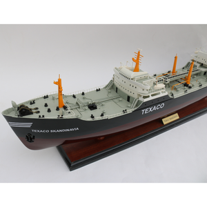 NAVIRE PÉTROLIER TEXACO NORGE/ SKANDINAVIA-ARTICLE D'ARTISANAT POUR LA DÉCORATION DE LA MAISON-MODÈLE DE NAVIRE EN BOIS POUR SOUVENIR, CADEAU - Product Image 2