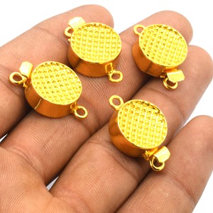 ตะขอกล่องหลากสี22X16X10MM 18K ชุบทอง18K และชุบเงิน B210เครื่องประดับทอง18K แบบ1เส้น - Product Image 1