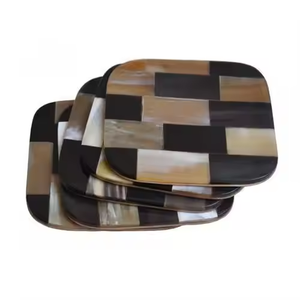 Juego de alfombrillas de alta calidad Exclusivo Nuevo diseño Clásico Cuerno Posavasos Cuadrado por Crescent Crafts - Product Image 1