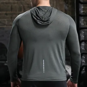 Sudaderas Deportivas para Hombre de Secado Rápido, Manga Larga con Capucha, Ropa Deportiva Masculina para Correr, Sudaderas Casuales de Secado Rápido - Product Image 2