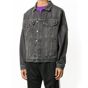 Chaqueta vaquera para hombre de alta calidad superventas para otoño e invierno, chaqueta vaquera bordada con estampado DTG para la moda - Product Image 1