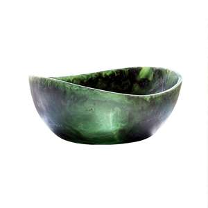 Juego de cuencos para servir de resina en espiral verde de 2 cuencos de madera y resina mezclados PRECIO en línea 1 pulgada cuadrada USD - Product Image 3