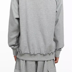 Sweat-shirt pour homme de haute qualité pour les acheteurs en gros avec cordon de serrage pour la capuche / Couleur unie avec logo personnalisé Conception à manches longues - Product Image 6