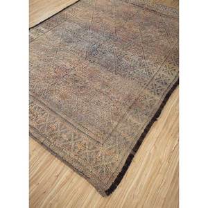 พรมขนสัตว์ถักมือสีเบจและสีน้ำตาลลายเรขาคณิตสำหรับห้องนั่งเล่นและรถยนต์ ขนาด 9x12 รุ่น Pae-4530 - Product Image 2