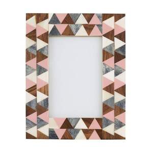 Cadre photo rectangulaire en os incrusté, accessoires muraux très demandés, fabrication OEM ODM, personnalisable - Product Image 2