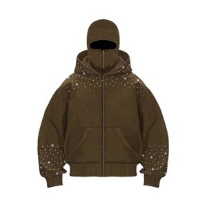 Streetwear blanc à double capuche Sweat à capuche léger masque Ninja Sweats à capuche d'hiver cagoule imprimée avec logo personnalisé - Product Image 6