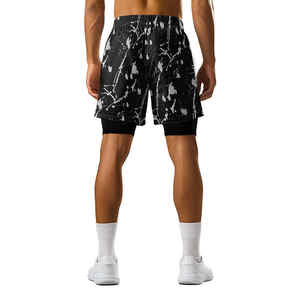 Gran oferta Oem Odm sublimado Judo No Gii Bjj Shorts hombres gimnasio Mma No Logo 2 en 1 pantalones cortos hombres Dropshipping entrenamiento playa pantalones cortos - Product Image 5