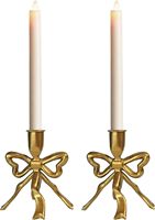 Bougeoir à nœud en ruban vintage élégant support conique en métal moderne pour décor romantique à la maison réglage de table de noël