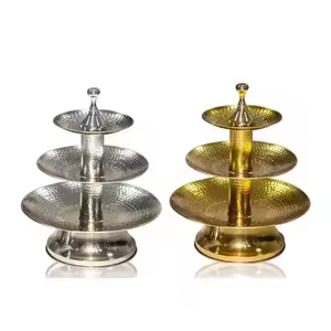 แท่นวางเค้กทำจากวัสดุโลหะสำหรับร้านอาหารในโรงแรมอุปกรณ์ตกแต่งเค้กสำหรับงานเลี้ยงวันเกิดในบ้าน - Product Image 4