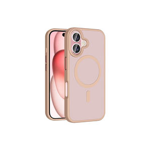 Netzy pour iPhone 16 Plus pour étui compatible MagSafe SAFA Sio Housse de protection Finition mate Brillant PC Housse magnétique Or rose - Product Image 1
