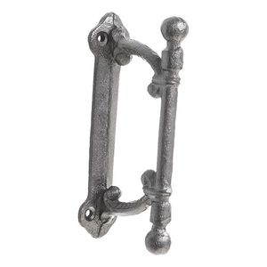 Manija de Puerta Vintage de Hierro Forjado Sólido, Ecológica, con Acabado Negro, Perfecta para Hogares, Hoteles, Escuelas, Villas y Herramientas - Product Image 2