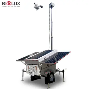 BIGLUX Tháp Năng Lượng Mặt Trời Mới Nhất Tháp CCTV Năng Lượng Mặt Trời Di Động Giám Sát Ngoài Trời 24/7