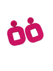 Pendientes Largos Hechos a Mano con Cuentas de Estilo Bohemio, Diseño Floral y Moderno, Color Oro Rosa, para Fiestas, JAVED HANDICRAFTS - Product Image 3