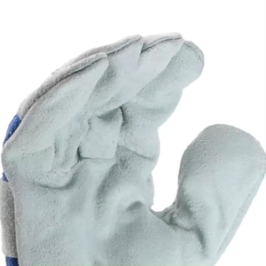 Gants de sécurité de jardinage robustes personnalisés Gants de construction pour travailleurs Gants de travail en cuir de vachette fendu à double paume - Product Image 3