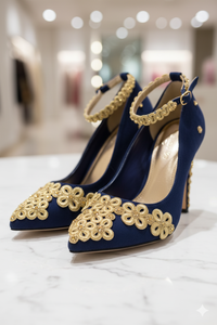 Ensemble d'appliques en strass doré royal pour le décolleté et la bordure de la taille - Product Image 6