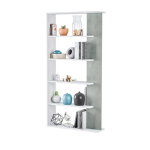 KIT LIBRERIA ALIDA 90X25X180 BIANCO CEMENTO - Product Image 1