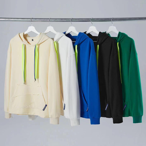 Oversized Drop Shoulder Woman Teenager Navy <b>Blue</b> Sweatshirt Pullover <b>Man</b> <b>Hoodies</b> For Ladies - Product Image 1