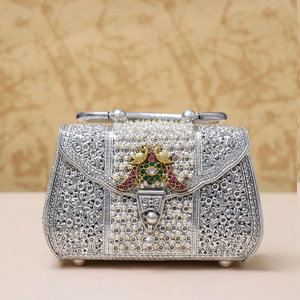 Pochette élégante fabriquée à partir de pièces de mosaïque de nacre irisée disponible en gros stock ornements de jardin - Product Image 5