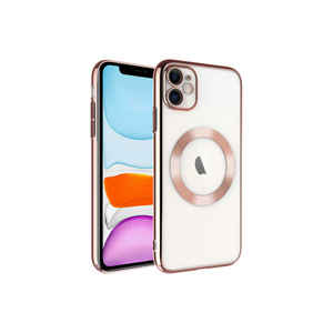 Netzy Luxury Rose Gold for Magsafe Compatible Case for iPhone 11 14 Plus & 13 Pro Max-Hard <b>PC</b> & Silicone <b>Wireless</b> Charging Cover - Product Image 1