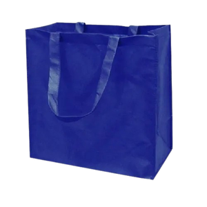 Sac non tissé bleu réutilisable écologique avec sérigraphie personnalisée - Product Image 1