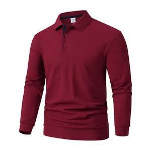 Camisetas Polo de Manga Larga para Hombre de Alta Calidad, Camisetas Polo de Manga Larga con Impresión Digital por Sublimación de Tinta de Alta Calidad Personalizadas - Product Image 5