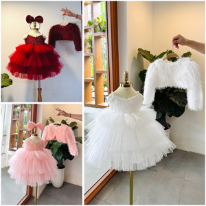 Best Price Winter Princess Dress with Feather Detail OEM ODM Children's Coat Solid Pattern Winter Autumn Outfit Made in Vietnam - Product Image 3
