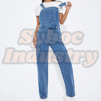 Baggy salopette tenue 90s robes d'été élégant lavage léger bleu Denim bavoir une pièce ensemble femmes doux jean combinaison combishorts