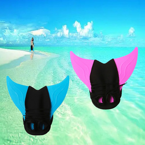 Aleta de natación de sirena personalizada equipo de buceo para niños 1 pieza aletas de una sola pieza cola de ballena aletas de entrenamiento de esnórquel - Product Image 3