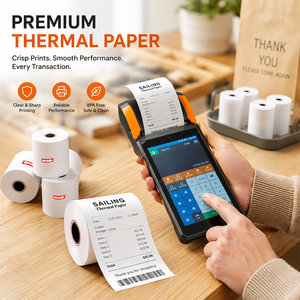 Papel térmico para máquinas de tarjetas, rollo de 56 mm x 13 m, 57 x 40 mm, 2 1/4 x 30 pies, 50 x 15 mm, 56 x 40 mm, 57 x 13 mm - Product Image 3