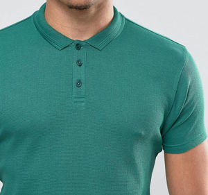 เสื้อยืดแขนสั้นคอวีสำหรับผู้ชาย, เสื้อโปโลถักดีไซน์ทันสมัยเสื้อคอวีสำหรับผู้ชาย - Product Image 4