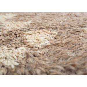 พรมขนสัตว์ถักมือสีเบจและสีน้ำตาลลายเรขาคณิตสำหรับห้องนั่งเล่น ขนาด 9x12 ฟุต รูปทรงสี่เหลี่ยมผืนผ้า พรมปอกระเจาสำหรับบ้าน รุ่น Pae-299 - Product Image 3
