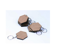 Nouvellement meilleure vente porte-clés en MDF rectangle de sublimation vierge vente directe d'usine logo personnalisé promotionnel porte-clés en MDF