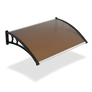 Auvent extérieur durable 1000 × 700mm auvent enduit de poudre abri de pluie pare-soleil pour la maison jardin balcon entrée de restaurant - Product Image 1