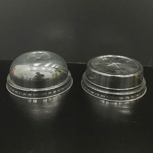 OEM Personnalisé Sans BPA Vente Chaude Usine 90/93/98mm Couvercle en Plastique PET Transparent Couvercle de Gobelet Jetable Dôme et Plat pour Emballage de Boissons - Product Image 4
