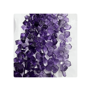 Perles d'améthyste violette naturelle de qualité supérieure, pierre taillée pour la fabrication de bijoux, taille fantaisie avec 6-8 mm environ - Product Image 1