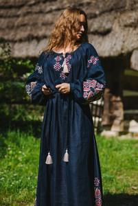 New Collection Elegant & Modern Design <b>Boho</b> Dress Women Maxi Dresses Women Lady Elegant Long Sleeve Ukrainian Embroidered Dress - Product Image 6