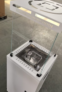 Chauffe-<span class=keywords><strong>terrasse</strong></span> vertical au gaz moderne, élégant, à <span class=keywords><strong>flamme</strong></span> visible, construction en acier, portable, montage facile, allumage par impulsions, extérieur - Product Image 4
