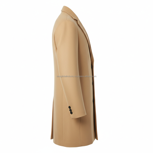 Abrigo de lana de camello personalizado para hombre, fabricante de ropa de abrigo de invierno OEM y de marca privada - Product Image 4