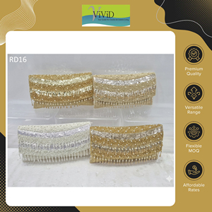 Vivid Women's <b>Evening</b> Handbag with Flap Closure Lightweight Wrist Strap up to 1L Capacity for Wedding Parties Special Occasions - Product Image 2