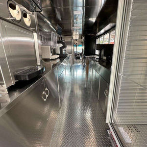 Camión de Comida Rápida Móvil de 4 Ruedas, Acero Inoxidable, para Hot Dogs y Helados, Equipamiento de Cocina Completo, Remolque Utilitario Cerrado de 8.5x20 - Product Image 2