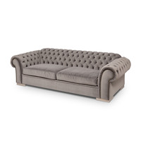 Canapé Chesterfield ensemble de meubles de salon canapé tufté 3 places velours tissu design de luxe hôtel et maison salon canapé