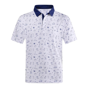 เสื้อโปโลแฟชั่นเข้ารูประบายอากาศผ้าฝ้ายลำลองแขนสั้นผู้ชายเสื้อผ้าฤดูร้อนแบบเรียบขายส่งเครื่องแต่งกายจำนวนมาก - Product Image 2