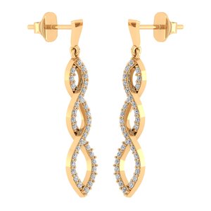 Pendientes de moissanita chapados en oro y plata para mujer diseñados para una belleza duradera que brilla todos los días - Product Image 2
