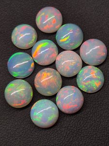 Piedra preciosa colgante de ópalo, piedra cabujón de ópalo blanco etíope Natural, piedra preciosa de cabujón de ópalo de fuego múltiple para hacer joyas - Product Image 2