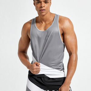 Camisetas de Tirantes Deportivas de Alta Calidad para Hombre, Talla Grande, Tejido de Algodón/Poliéster de 220g, Estilo Casual, Secado Rápido, Transpirables, para Gimnasio y Entrenamiento - Product Image 4