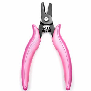 Pince à micro-anneaux de 5 pouces durable avec poignée rouge pour usage professionnel en salon – Outil de précision pour extensions capillaires - Product Image 6