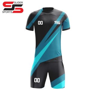 Kits de entrenamiento de equipo sublimados con logotipo personalizado, camiseta de pantalones cortos, conjuntos completos de uniformes, camisetas de fútbol, camiseta de fútbol para hombres - Product Image 5
