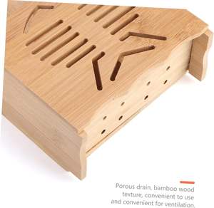 Caja de almacenamiento de cubiertos de 2 uds., cubiertos de madera, utensilios de madera para comer, tendedero de ropa de madera, caja de almacenamiento de cubiertos, cubiertos - Product Image 3