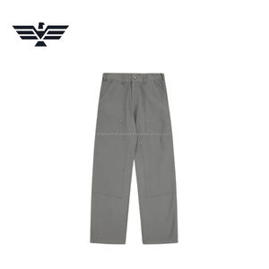 กางเกงขาตรงเอวยางยืดสำหรับผู้ชาย | กางเกงสปอร์ตผ้าคอตตอนลำลองเสื้อผ้าทำงานแนวสตรีทแวร์น้ำหนักเบามีกระเป๋าหลายกระเป๋า - Product Image 5